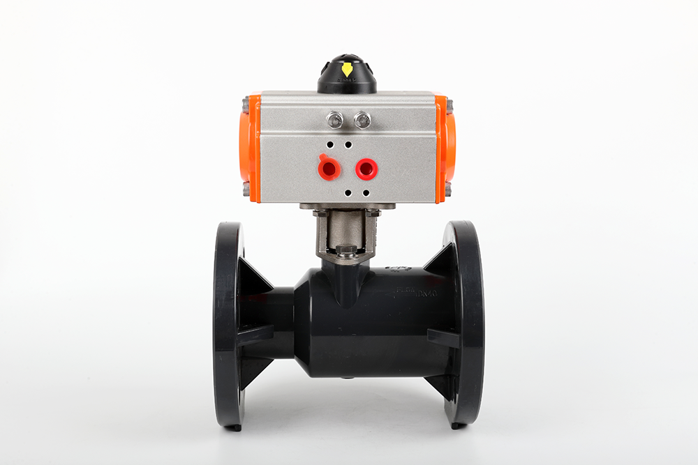 马村气动法兰一体球阀